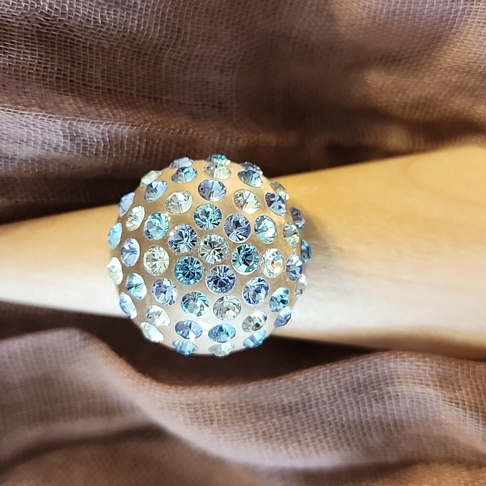 Acrylic Swarovski ring.